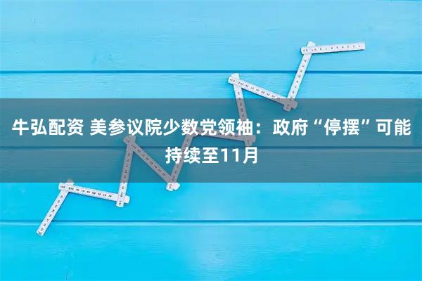 牛弘配资 美参议院少数党领袖:政府“停摆”可能持续至11月
